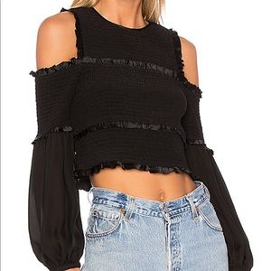 Cinq a sept Pascal Top in Black